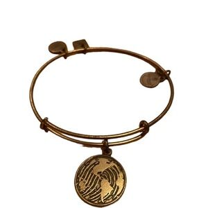 Alex and Gold gold map fingerprint bangle